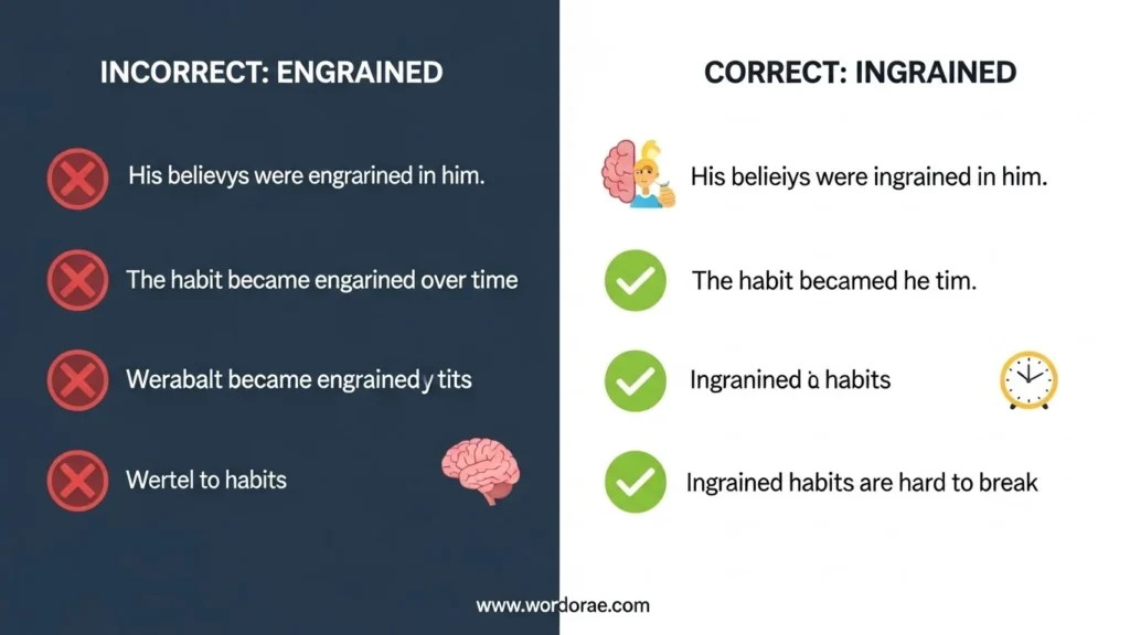 Common Mistakes with Engrained or Ingrained