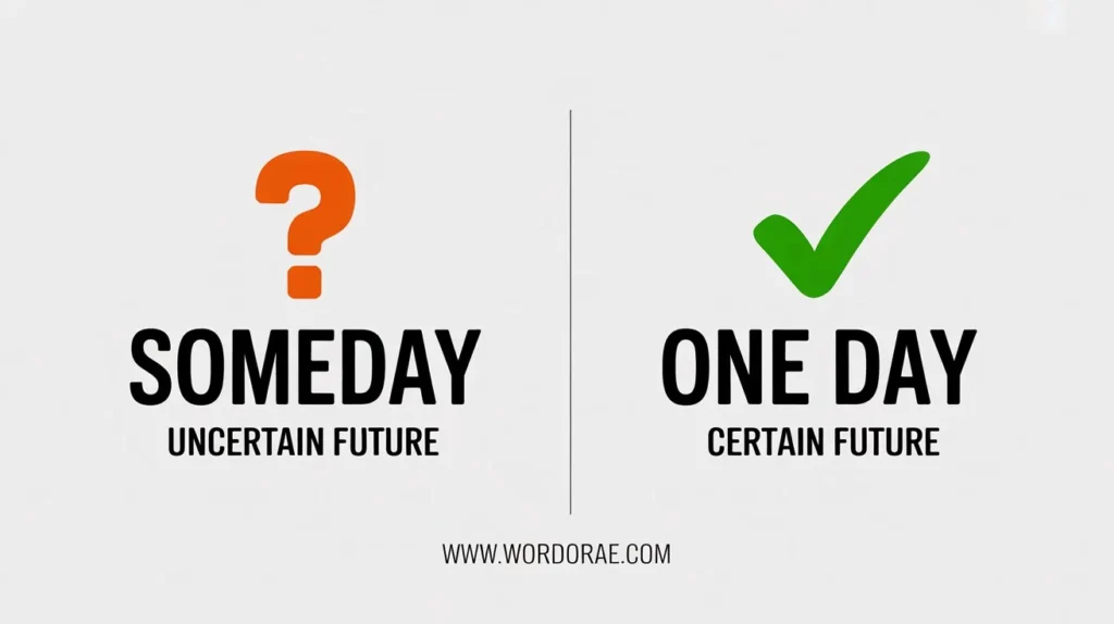 Someday or One Day: Quick Answer