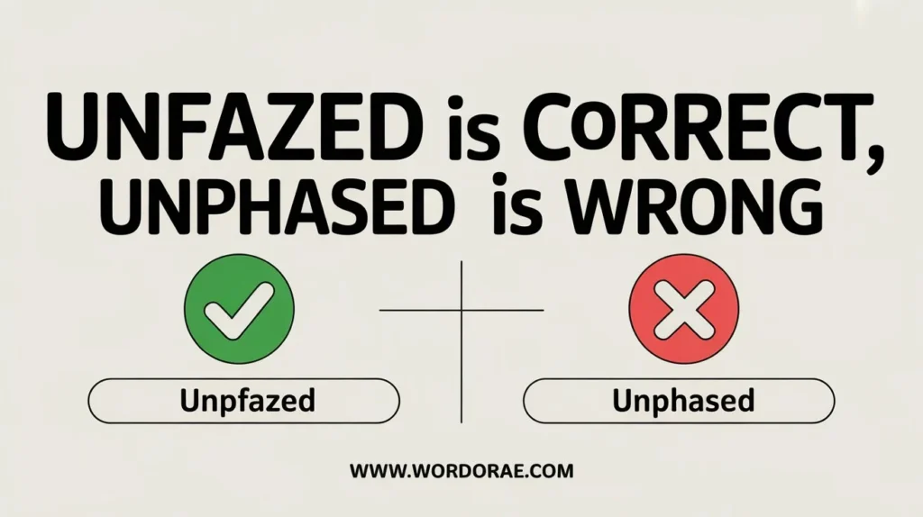 Unphased or Unfazed : Quick Answer