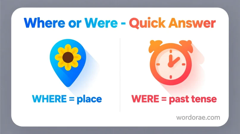 Where or Were  Quick Answer