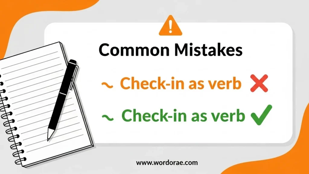 Common Mistakes with Check In or Check-In