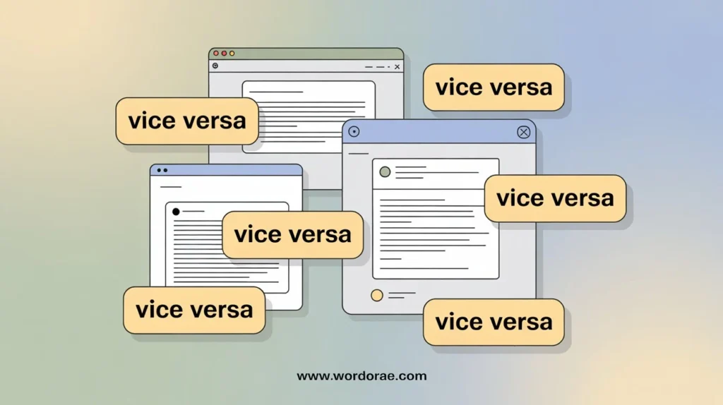 Vice Versa or Visa Versa Everyday Examples