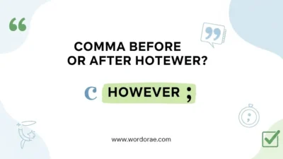 Comma Before or After However