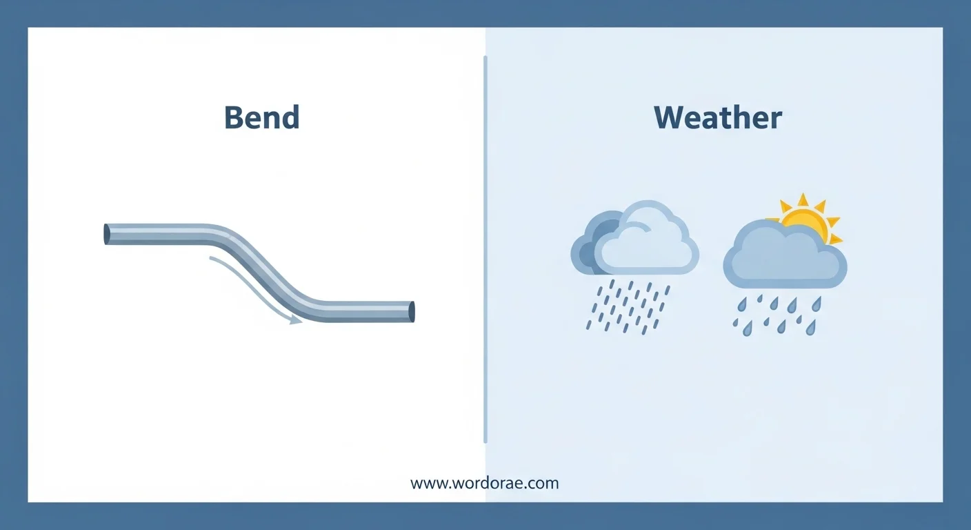 Bend vs Weather: Meaning, Examples, and Common Mistakes